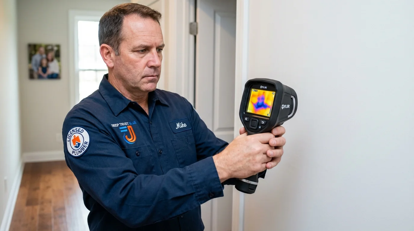 Thermal imaging leak detection by Johns Plumbing LLC in Lilburn